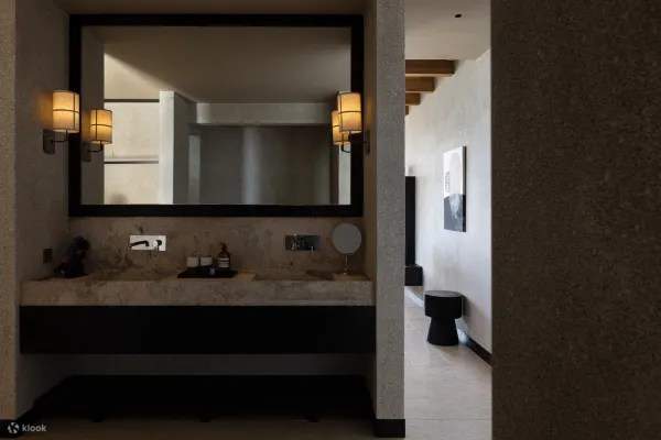 แผนที่แสดงบริเวณห้องอาบน้ำห้องพักโรงแรม